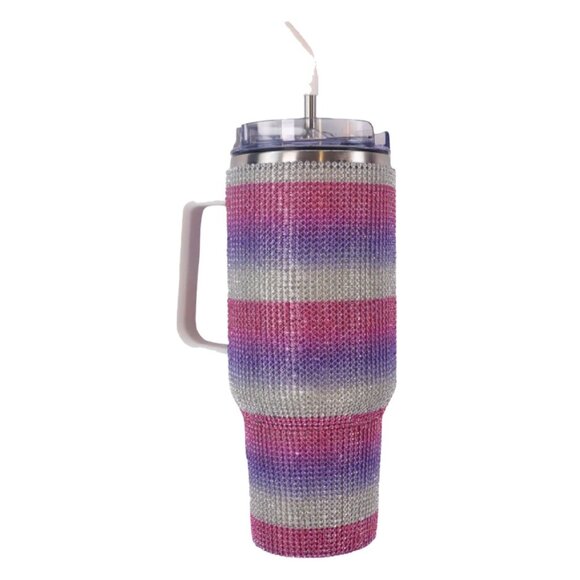 Simply Southern Striped 40 Oz. XLarge Stainless Steel Tumbler Travel Mug - NEW - Picture 1 of 3